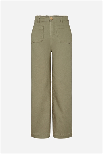 Sofie Schnoor Byxor med broderi - Sage Green
